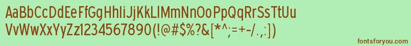 ExpresswaycdbkRegular Font – Brown Fonts on Green Background