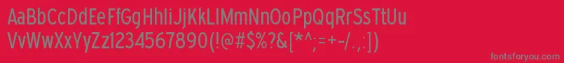フォントExpresswaycdbkRegular – 赤い背景に灰色の文字