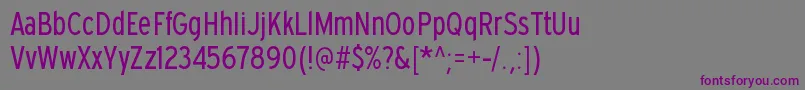 ExpresswaycdbkRegular Font – Purple Fonts on Gray Background