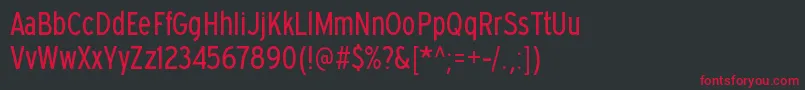 ExpresswaycdbkRegular Font – Red Fonts on Black Background