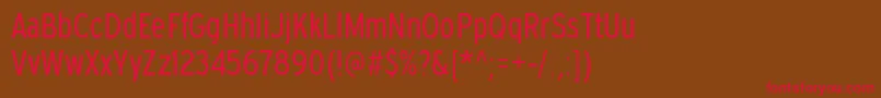 ExpresswaycdbkRegular Font – Red Fonts on Brown Background