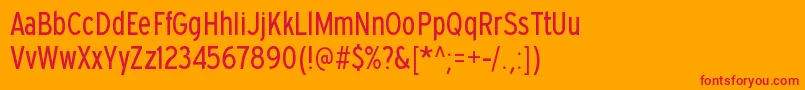 ExpresswaycdbkRegular Font – Red Fonts on Orange Background