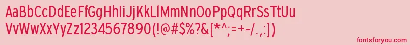 ExpresswaycdbkRegular Font – Red Fonts on Pink Background
