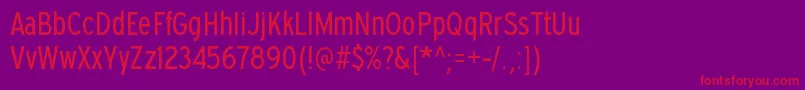 ExpresswaycdbkRegular Font – Red Fonts on Purple Background