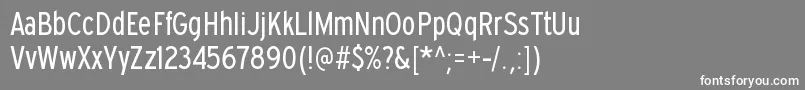 フォントExpresswaycdbkRegular – 灰色の背景に白い文字