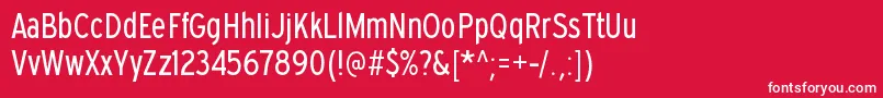 ExpresswaycdbkRegular Font – White Fonts on Red Background