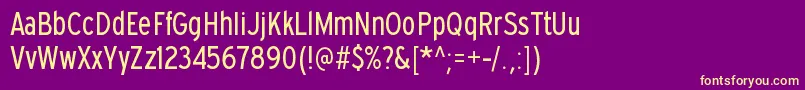 Шрифт ExpresswaycdbkRegular – жёлтые шрифты на фиолетовом фоне