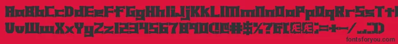 Xhume Font – Black Fonts on Red Background
