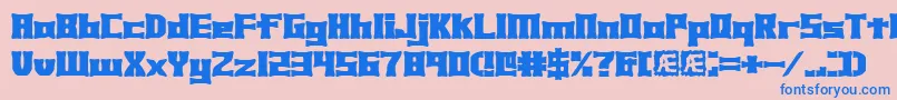 Xhume Font – Blue Fonts on Pink Background