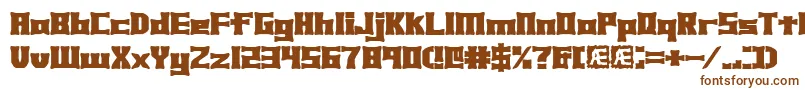 Xhume-fontti – ruskeat fontit valkoisella taustalla