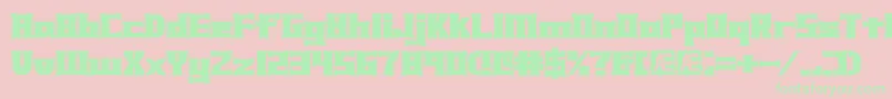 Xhume Font – Green Fonts on Pink Background