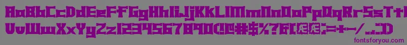 Xhume-Schriftart – Violette Schriften auf grauem Hintergrund