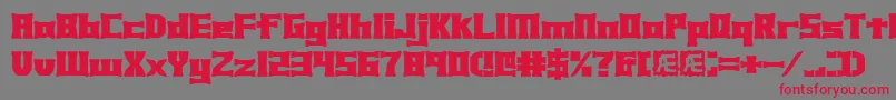 Шрифт Xhume – красные шрифты на сером фоне