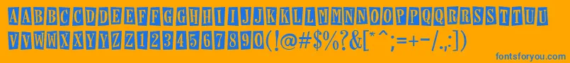 Horseshoeslemonade Font – Blue Fonts on Orange Background