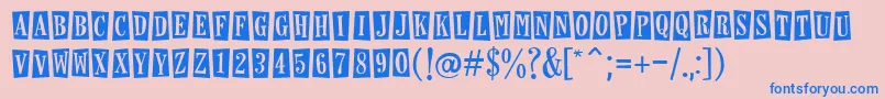 Horseshoeslemonade Font – Blue Fonts on Pink Background