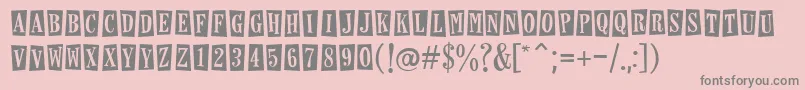 Horseshoeslemonade Font – Gray Fonts on Pink Background