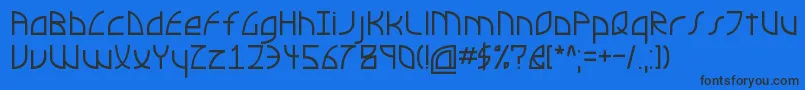 AirstreamFuturopolisRegularMac Font – Black Fonts on Blue Background