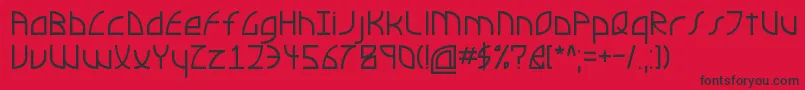 AirstreamFuturopolisRegularMac Font – Black Fonts on Red Background