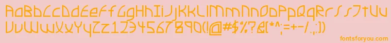 AirstreamFuturopolisRegularMac Font – Orange Fonts on Pink Background