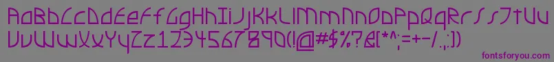 AirstreamFuturopolisRegularMac Font – Purple Fonts on Gray Background