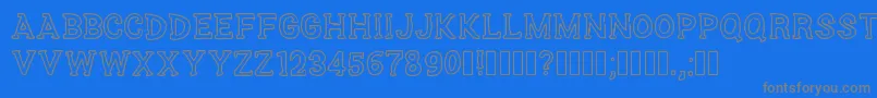 フォントSeriesSlab – 青い背景に灰色の文字