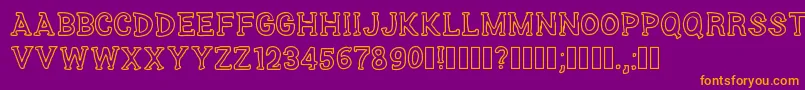 SeriesSlab Font – Orange Fonts on Purple Background