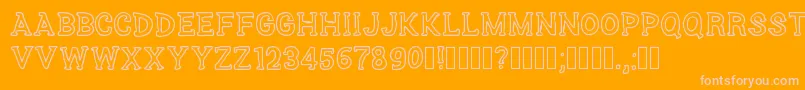 SeriesSlab Font – Pink Fonts on Orange Background