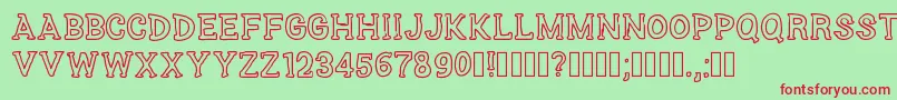 SeriesSlab Font – Red Fonts on Green Background