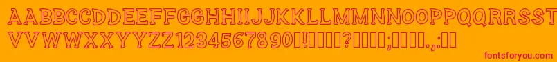 SeriesSlab Font – Red Fonts on Orange Background