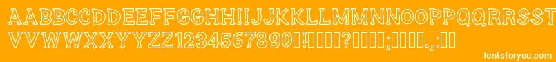 SeriesSlab Font – White Fonts on Orange Background