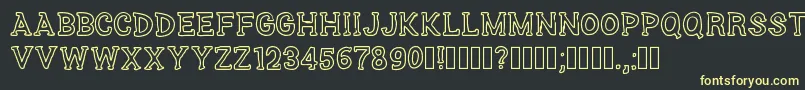 フォントSeriesSlab – 黒い背景に黄色の文字