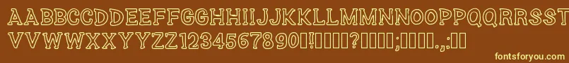 SeriesSlab Font – Yellow Fonts on Brown Background