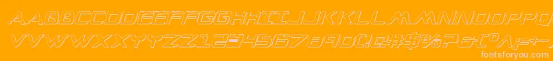 WarEagle3DItalic Font – Pink Fonts on Orange Background