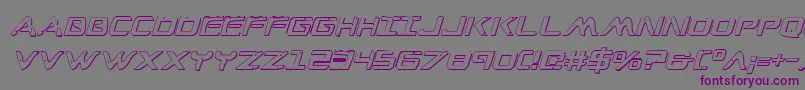 WarEagle3DItalic Font – Purple Fonts on Gray Background