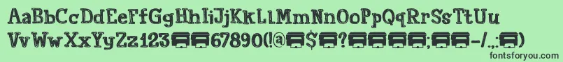 PrintoutDemo Font – Black Fonts on Green Background