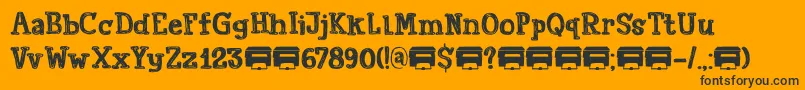 PrintoutDemo Font – Black Fonts on Orange Background