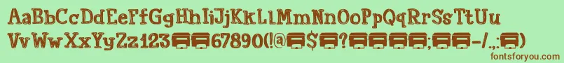 PrintoutDemo Font – Brown Fonts on Green Background