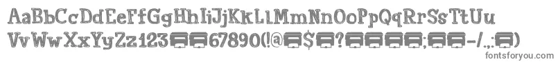 PrintoutDemo-fontti – harmaat kirjasimet valkoisella taustalla