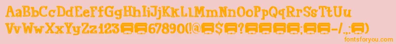 PrintoutDemo Font – Orange Fonts on Pink Background