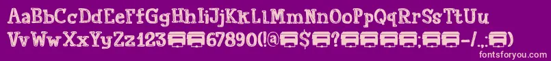 PrintoutDemo Font – Pink Fonts on Purple Background
