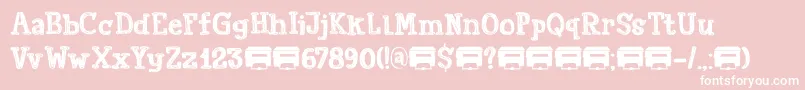 PrintoutDemo Font – White Fonts on Pink Background