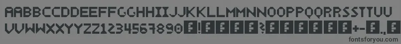 Wecker Font – Black Fonts on Gray Background