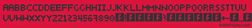 Wecker Font – Black Fonts on Red Background