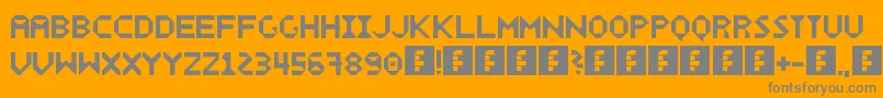 Шрифт Wecker – серые шрифты на оранжевом фоне