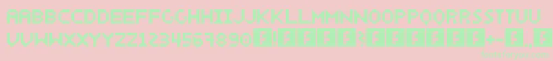 Wecker Font – Green Fonts on Pink Background