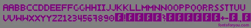 Wecker Font – Purple Fonts on Gray Background