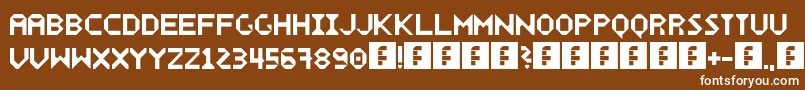 Wecker Font – White Fonts on Brown Background