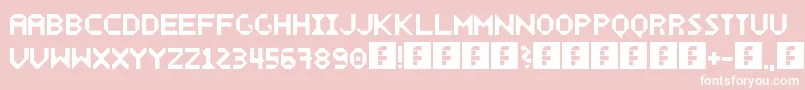 Wecker Font – White Fonts on Pink Background