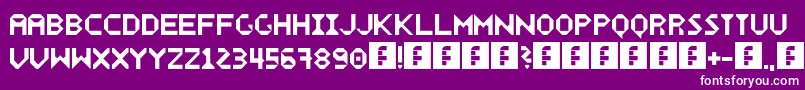 Wecker Font – White Fonts on Purple Background