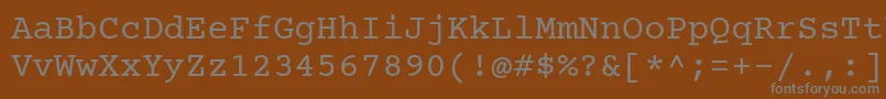 Шрифт Courierprime – серые шрифты на коричневом фоне
